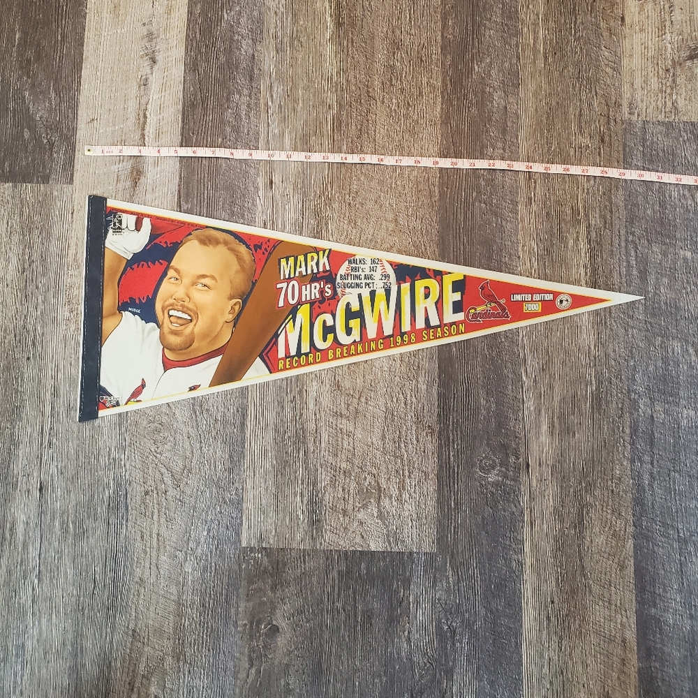 Vintage Limited Edition 1997 Record breaking season McGwire Cardinals Pennant